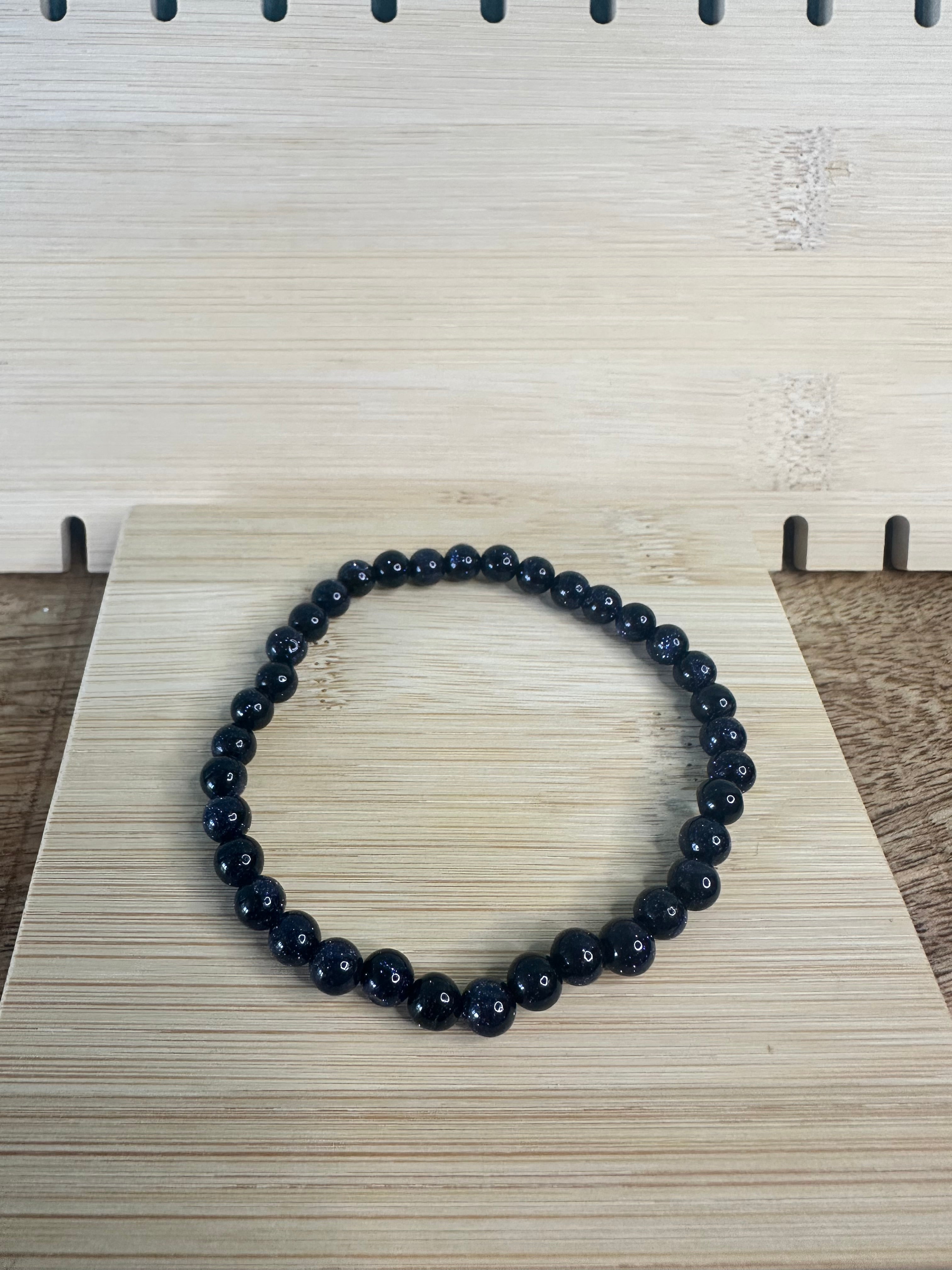 Blauwe goudsteen armband