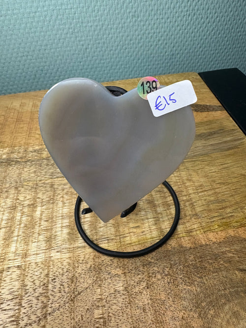 Agaat hartje op standaard