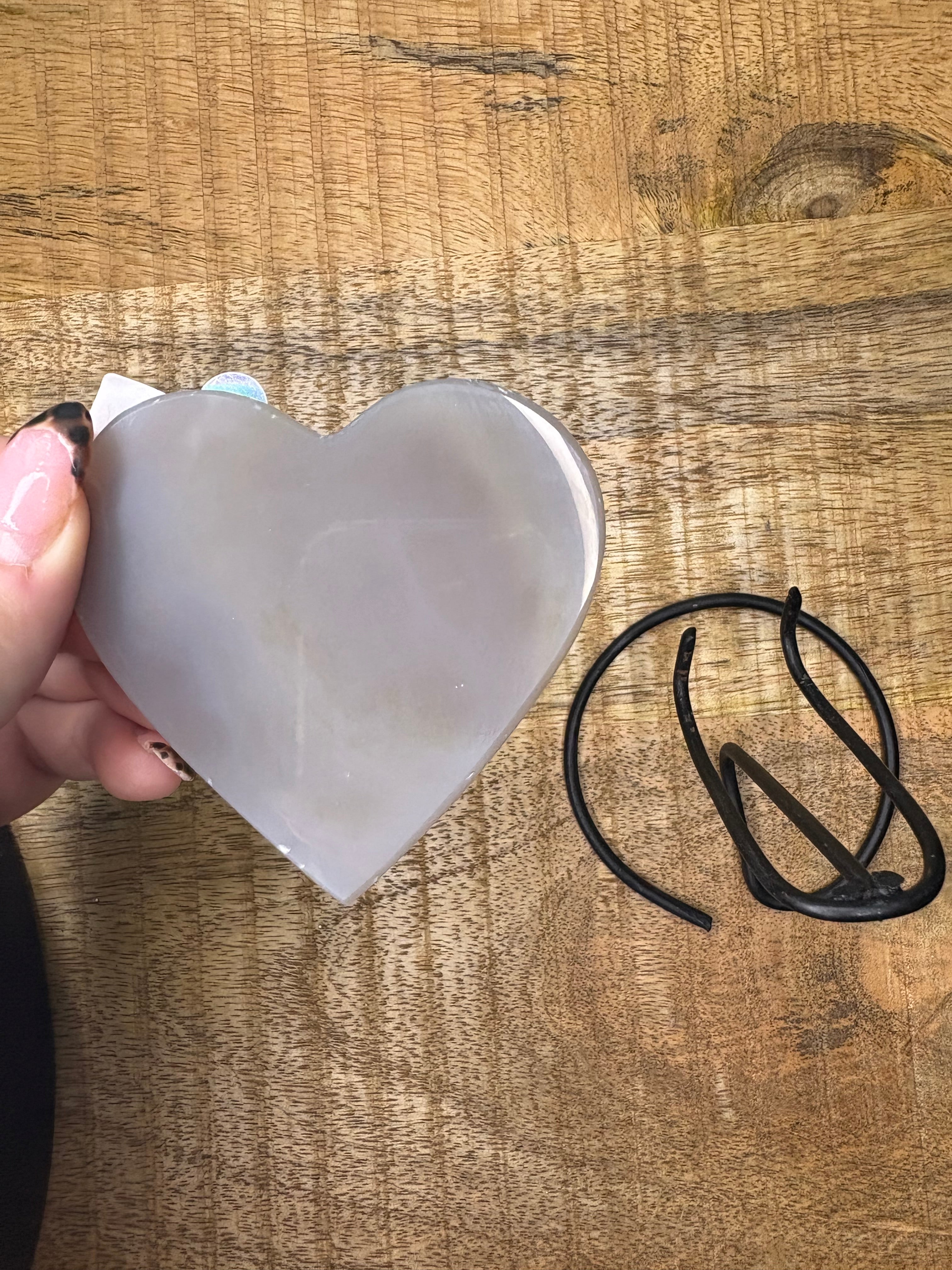 Agaat hartje op standaard