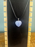Ketting bleu lace agaat hartje